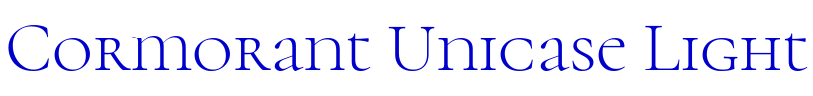 Cormorant Unicase Light шрифт